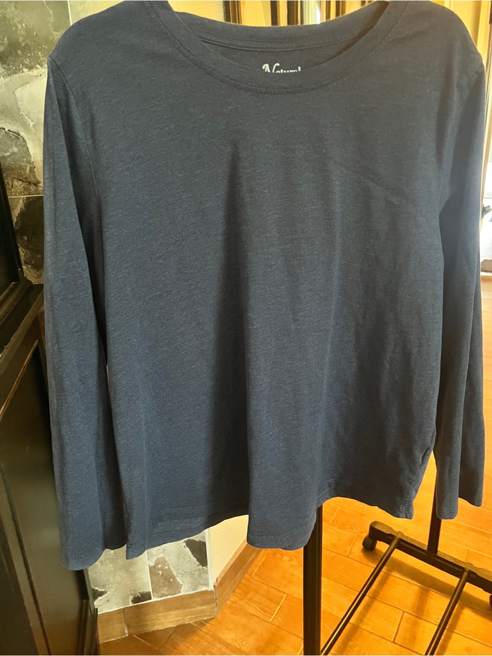 Natural Reflections Women's Long Sleeve Tee in Navy Blue